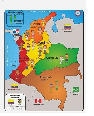 פאזל של regiones naturales de colombia