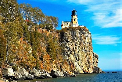 lighthouse up the cliff