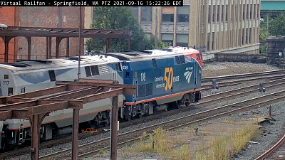 Springfield Amtrak engine #108   #117