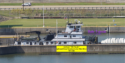 פאזל של towboat  "MS Nicole " upbound from Stratton Lock, Ohio River 09-2021
