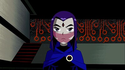 raven tiene una marca de cinta los jovenes titanes