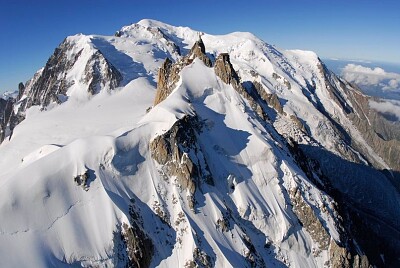 Vue aérienne sur l 'Aiguille du Midi