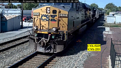 CSX-5325   CSX-255 passing Princeton,ILL/USA