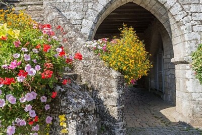 Un joli passage fleuri