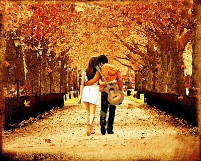 Couple en automne jigsaw puzzle