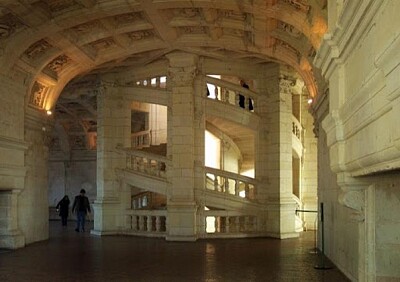 Château de Chambord - Escalier à double révolution