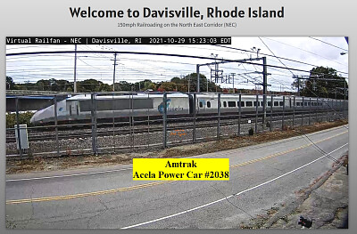 Amtrak Acela Express Power Car # 2038 at Davisville,Ri Hi Speed Rails
