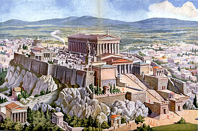 פאזל של L 'Acropole d 'Athènes du temps de la Grèce antique