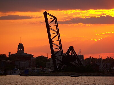 Sunset over a City