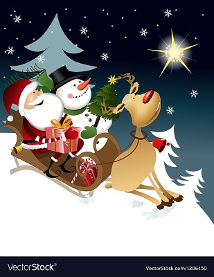 santa and rodolphe jigsaw puzzle