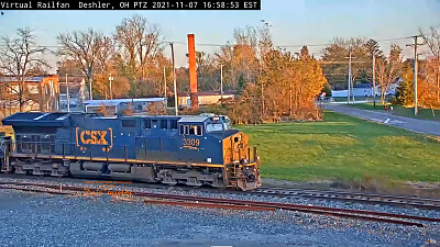 CSX-3309 southbound in the afternoon sunshine, Deshler,Ohio