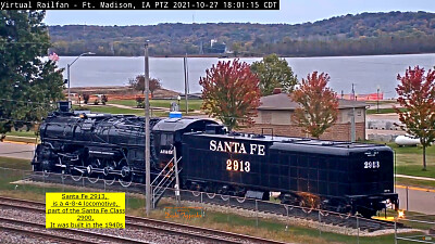 Santa Fe #2913 is a 4-8-4 locomotive