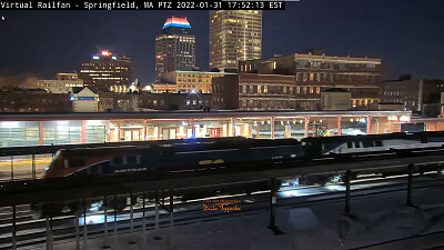 Springfield Amtrak Depot arrival at Night