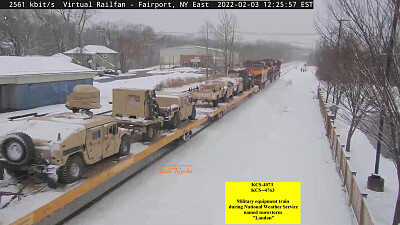 KSC-4072   KCS-4763 military equipment thru Fairport,NY/USA in SNOW
