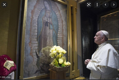 El papa y la Virgen