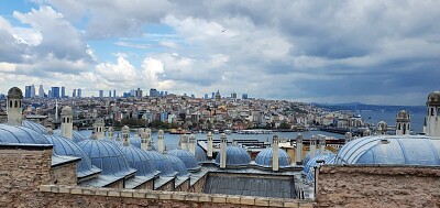 Bósforo desde Mezquita de Suleiman-2021-Istanbul, Turquía