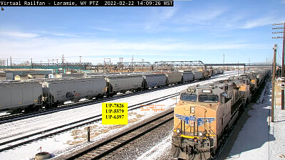 UP-7826, UP-5579, UP-6397 Laramie,WY/USA in the snow jigsaw puzzle