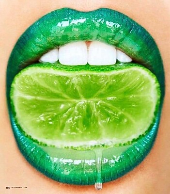 Lime lips jigsaw puzzle