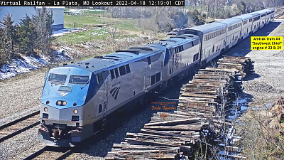 Amtrak #4 engine #-23   #-29 La Plata,MO