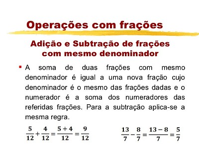 פאזל של Adição e Subtração com frações