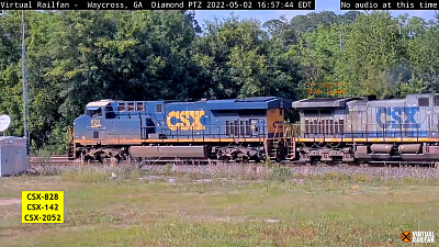 CSX-828, CSX-142 at Waycross,GA/USA