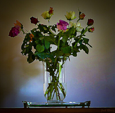 Vase avec roses jigsaw puzzle
