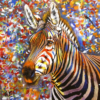 Zebre en couleurs jigsaw puzzle