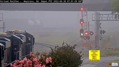 in the FOG awaiting signals, CSX-3074 at Waycross,GA/USA