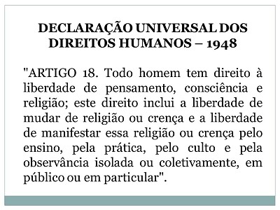 Artigo 18 da Declaração Universal dos Direitos Hum
