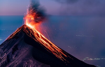 Volcano Erupting