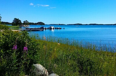 Archipelago Shore with Boats, Sweden