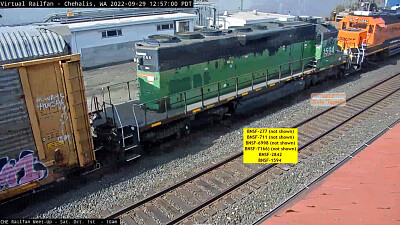 BNSF-1594 (green) at Chehalis,WA/USA