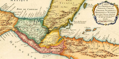 Arme el mapa de Centroamérica en la época colonial