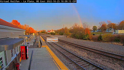 Rainbow Fall Colors La Plata,MO Amtrak Station jigsaw puzzle