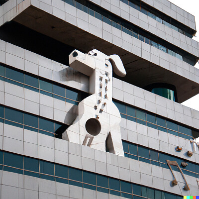 Building in a Shape of Dog with Music