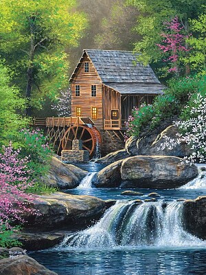 Cabaña Bosque y Rio jigsaw puzzle