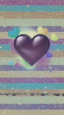 corazones morado y azul