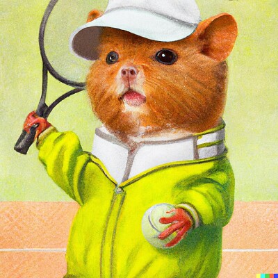 Hamster Tennis Player