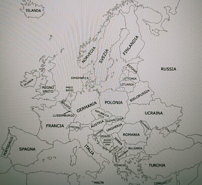 פאזל של Cartina europa
