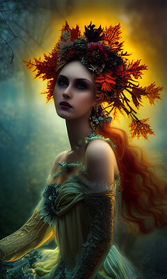 Autumn Queen (Digital Art)