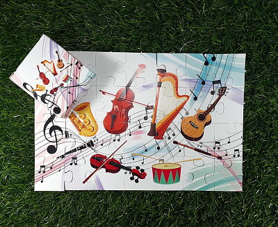 Quebra cabeça instrumental jigsaw puzzle