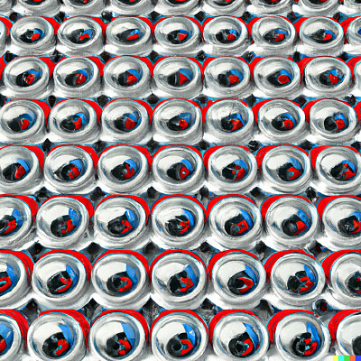 פאזל של 100 Cola Cans