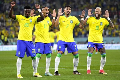 Brazil dancing before losing the next game