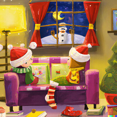 Christmas evening realistic painting jigsaw puzzle
