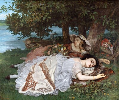 פאזל של Young Ladies by Courbet