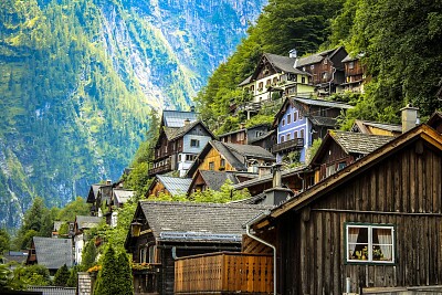 Austrian hillside houses
