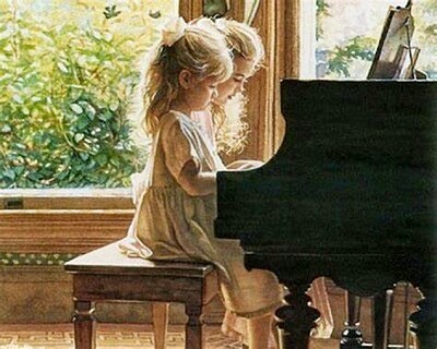 Petites filles au piano