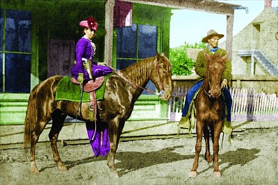 Belle Starr colorized photo