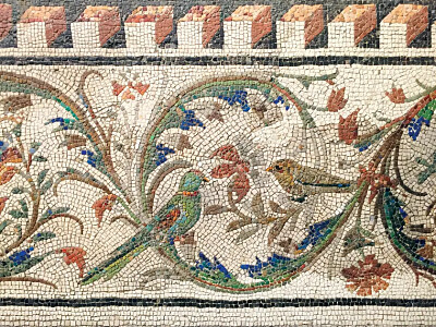 Roman mosaic of birds