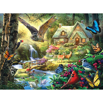 Cottage en foret jigsaw puzzle